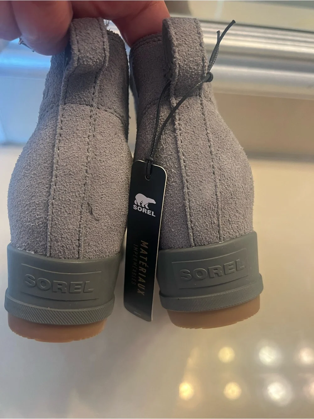 NWT Sorel Chelsea waterproof boots size 6 beige:gray